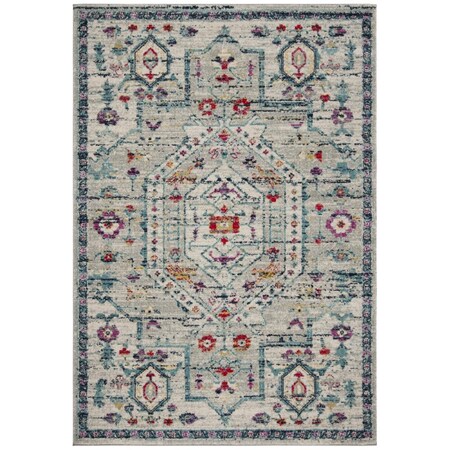 Safavieh Madison 900 Power Loomed Large Rectangle Area Rug Light Grey & Fuchsia - 8 x 10 ft. MAD928R-8